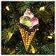 Blown glass Christmas ornament, ice cream cone s2