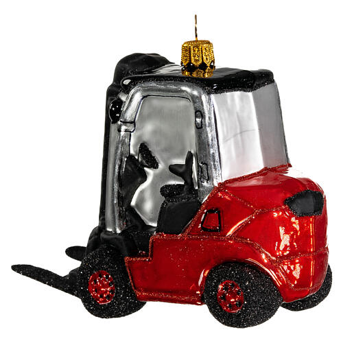 Blown glass forklift, Christmas tree decoration 5