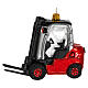 Blown glass forklift, Christmas tree decoration s1