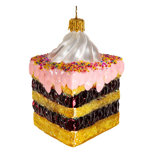 Gâteau à étages verre soufflé décoration sapin Noël 4