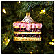 Torta a strati vetro soffiato decorazione albero Natale s2