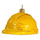 Safety helmet in blown glass Christmas tree decoration s4