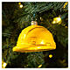 Blown glass Christmas ornament, hard hat s2