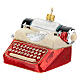 Schreibmaschine, Weihnachtsbaumschmuck aus mundgeblasenem Glas s3