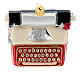 Blown glass Christmas ornament, typewriter s5