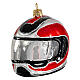 Casco moto vidrio soplado decoración árbol Navidad s3