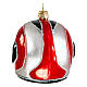 Casco moto vidrio soplado decoración árbol Navidad s8