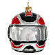 Capacete moto enfeite vidro soprado para árvore Natal s1