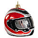 Blown glass Christmas ornament, motorcycle helmet s4