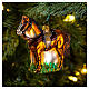 Blown glass Christmas ornament, saddled horse s2
