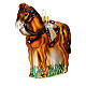 Blown glass Christmas ornament, saddled horse s3