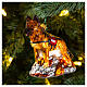 Blown glass Christmas ornament, search dog s2