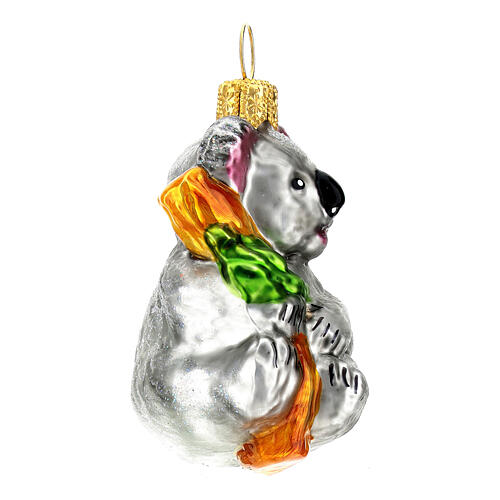 Blown glass Christmas ornament, koala 4