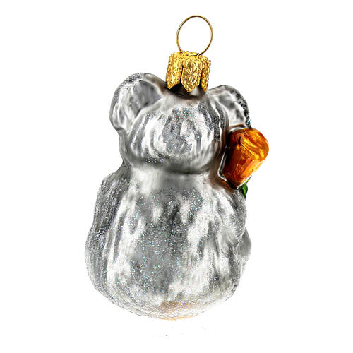 Blown glass Christmas ornament, koala 5