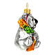 Blown glass Christmas ornament, koala s4