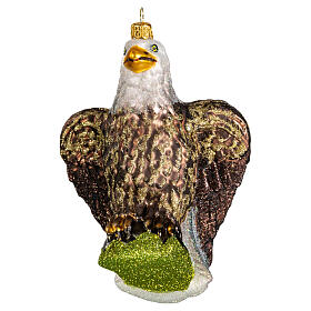 Blown glass Christmas ornament, sea eagle
