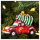 Auto mit Geschenken und Baum, Weihnachtsbaumschmuck aus mundgeblasenem Glas s2
