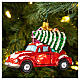 Auto con regali vetro soffiato decoro albero Natale s2