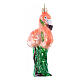 Pink flamingo blown glass Christmas tree decoration s4