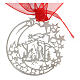 Christmas tree decoration moon Nativity stable 800 silver s2