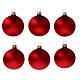 Bolas árvore de Natal vidro soprado vermelho opaco 60 mm 6 unidades s1