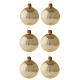 Set 6 bolas árbol Navidad vidrio soplado oro lúcido 60 mm s1