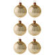 Set 6 palline albero Natale vetro soffiato oro lucido 60 mm s1