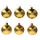 Bolas adorno Navidad oro opaco satinado 60 mm vidrio soplado 6 piedras s1