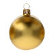 Bolas adorno Navidad oro opaco satinado 60 mm vidrio soplado 6 piedras s2