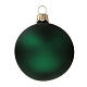 Bolas árvore de Natal vidro soprado verde opaco 60 mm 6 unidades s2