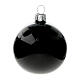 Bolas árvore de Natal vidro soprado preto brilhante 60 mm 6 unidades s2