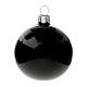 Christmas balls shiny black 60 mm blown glass 6 pcs s2