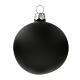 Bola árbol Navidad negro opaco vidrio soplado 60 mm 6 piezas s2