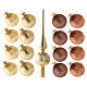 Christmas tree ornament set 15 pcs brown and gold 50 mm and finial tree topper s1