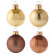 Christmas tree ornament set 15 pcs brown and gold 50 mm and finial tree topper s2
