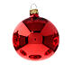 Christmas tree balls polished red blown glass 80 mm 6 pcs s2