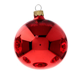 Bolas árbol Navidad rojo lúcido vidrio soplado 80 mm 6 piezas