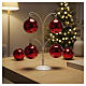 Bolas árbol Navidad rojo lúcido vidrio soplado 80 mm 6 piezas s2