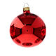 Palline albero Natale rosso lucido vetro soffiato 80 mm 6 pz s2