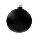 Bolas árvore de Natal vidro soprado preto opaco 80 mm 6 unidades s2