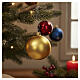 Palline 6 pz albero Natale oro opaco 80 mm vetro soffiato s2