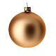 Christmas decoration balls metallic bronze 80 mm blown glass 6 pcs s1