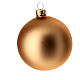 Christmas decoration balls metallic bronze 80 mm blown glass 6 pcs s3