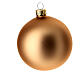 Christmas ball ornaments in metallic bronze 80 mm blown glass 6 pcs s3