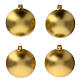 Blown glass balls for Christmas tree matt gold 100 mm 4 pcs s1