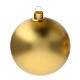 Blown glass balls for Christmas tree matt gold 100 mm 4 pcs s2