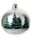 Glass Christmas ball with Nativity Nordic landscape 150 mm s5