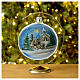 Glass Christmas ball with Nativity Nordic landscape 150 mm s2