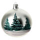 Glass Christmas ball with Nativity Nordic landscape 150 mm s3