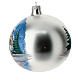 Glass Christmas ball with Nativity Nordic landscape 150 mm s4